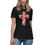 Thumbnail: Floral Cross Faith-Based T-Shirt for Women  Relaxed T-Shirt