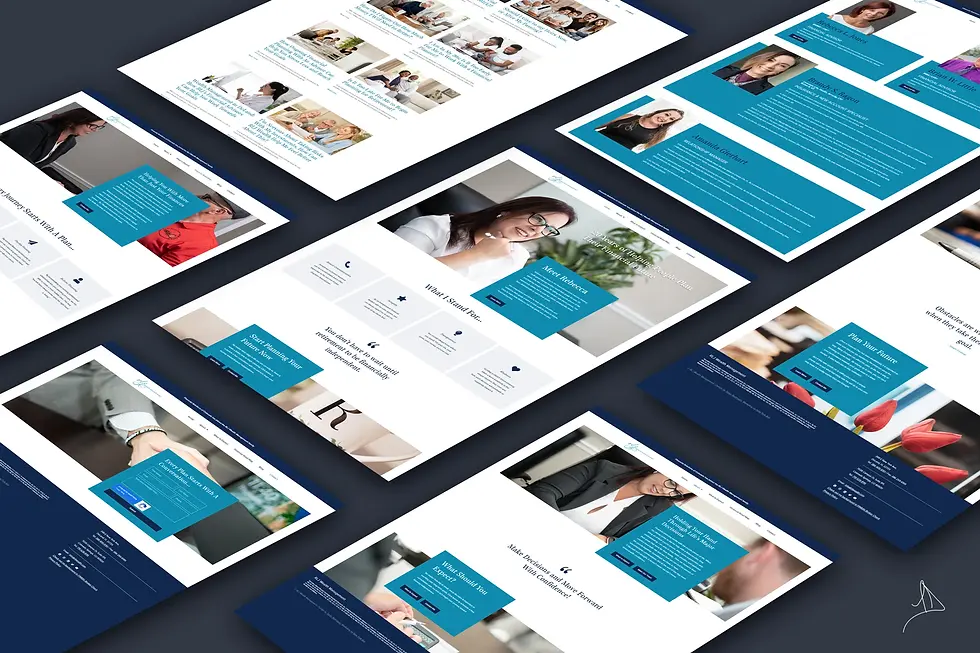 small business financial advisor website redesign