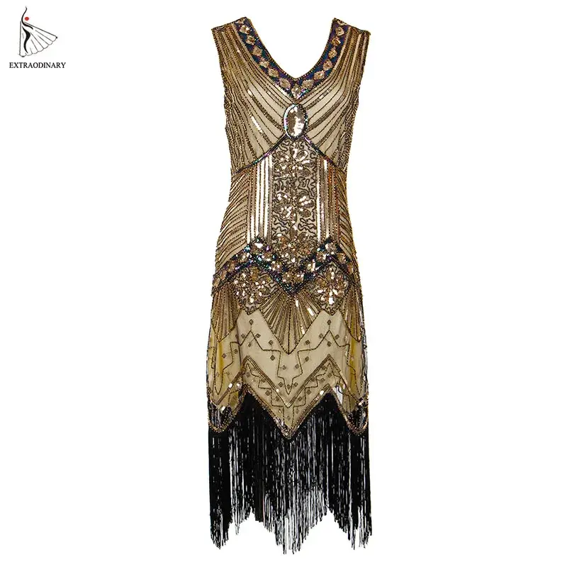 Thumbnail: Women 1920 Vintage Great Gatsby Dress
