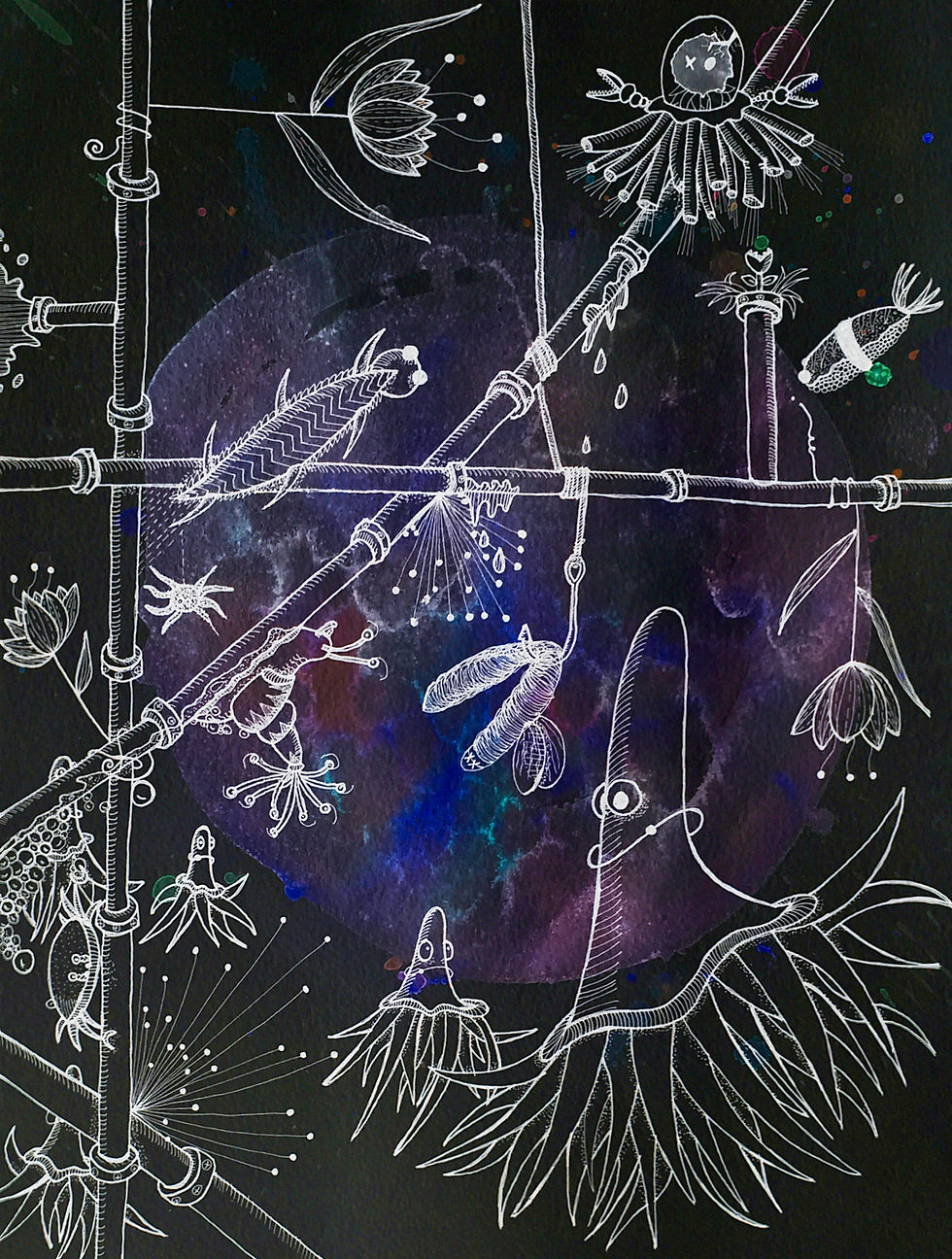 Naïve Octopus pUPus - 1st LM crypto drawing Based on AI generative Story