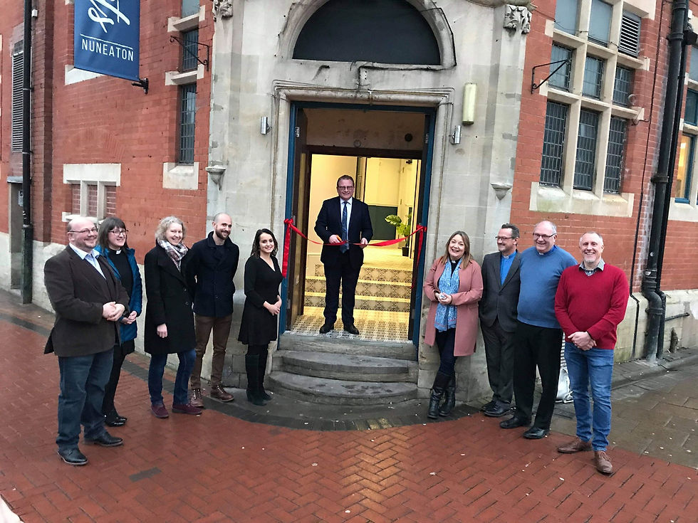 Local MP Marcus Jones cut the ribbon on our corner door, local council representatives were there along with organisations and local business owners.