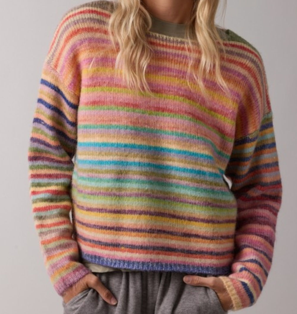 Rainbow Knit Sweater