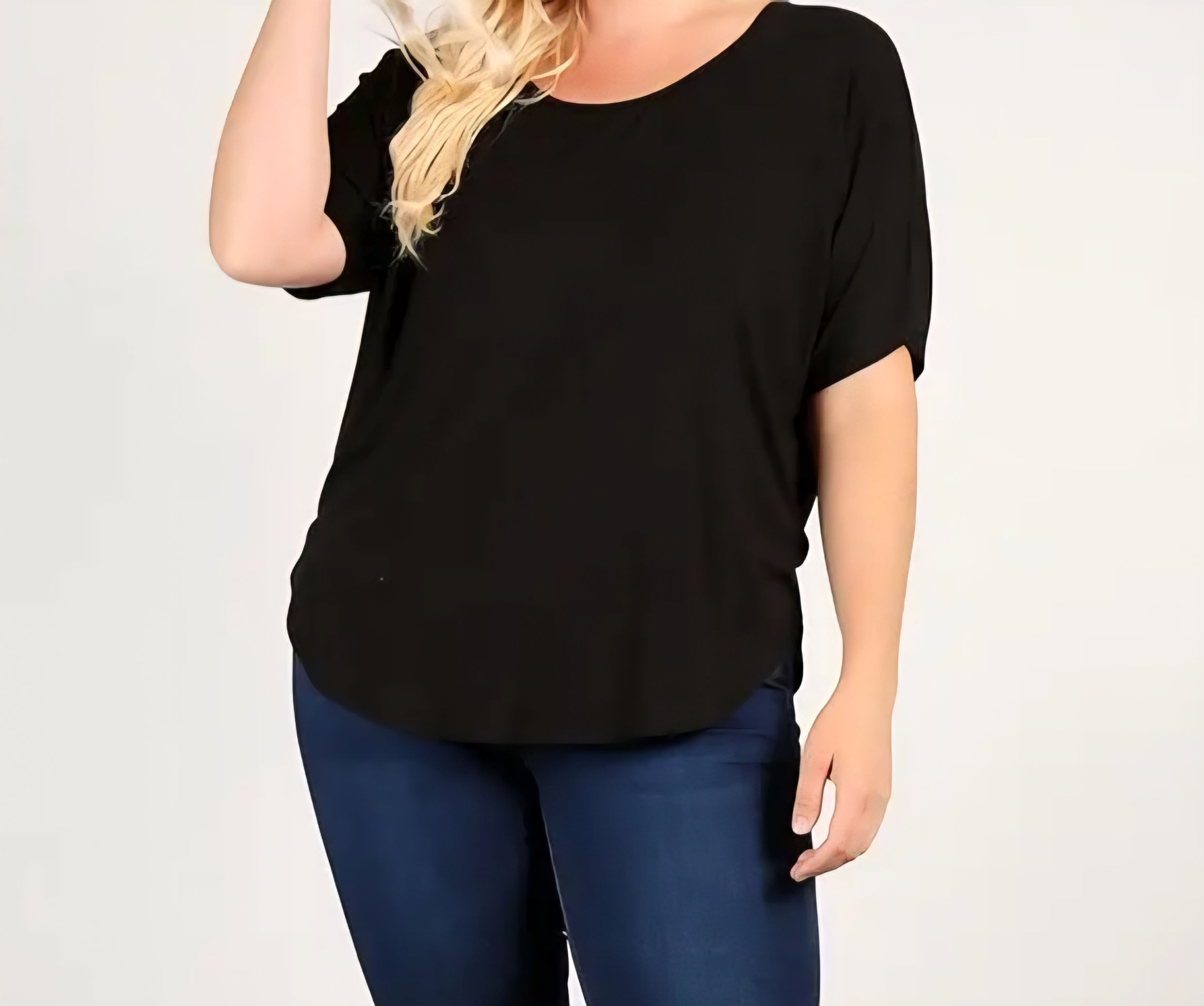 Basic Black Tee with Back Cutout