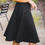 Thumbnail: Quilted Knee Length Skirt-2 Colors Available