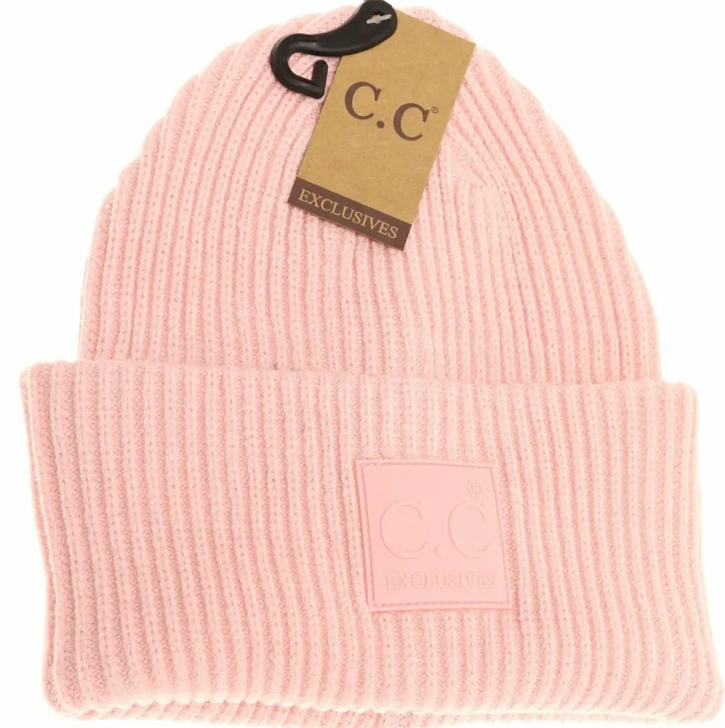 C.C Beanie-Pink & Grey Available