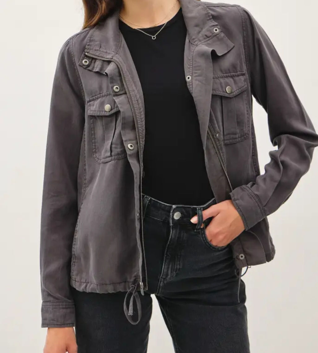 Classic Utility Zipper Safari Jacket-2 Colors