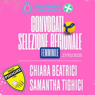 Chiara e Samantha convocate in selezione regionale !!!