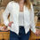 Miniature : Bombers veste blanc en dentelle