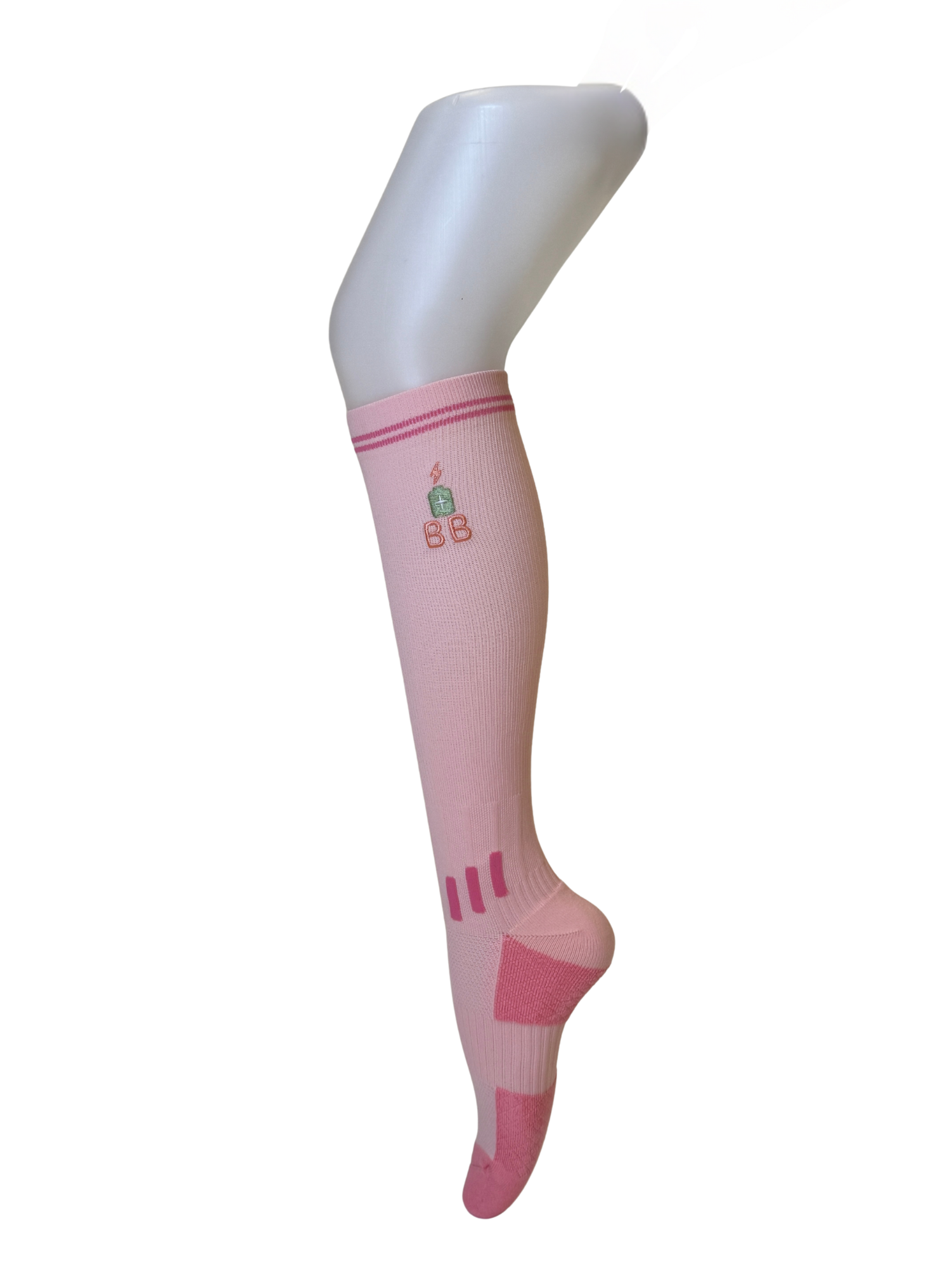 Løpesokker Pastellrosa