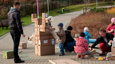 Warsztat Miasto z Kartonu, Olsztyn październik 2013, fot: Piotr Piasta