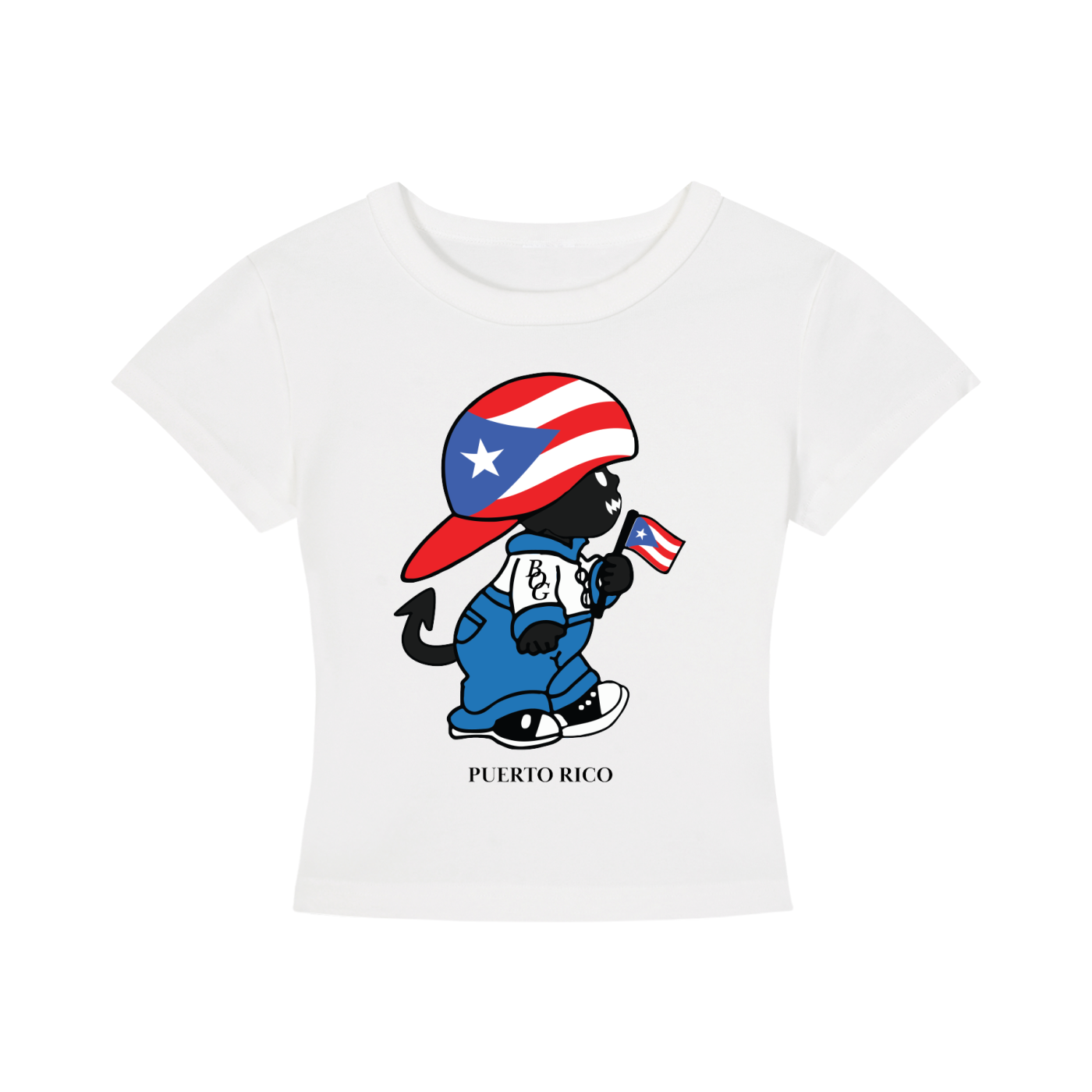Puerto Rico International Chubz Women's Cropped T-Shirt