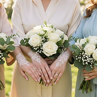 white henna on bridesmaid for bridal shower_