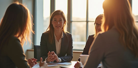 Reunión de equipo en oficina sobre gestión ambiental.