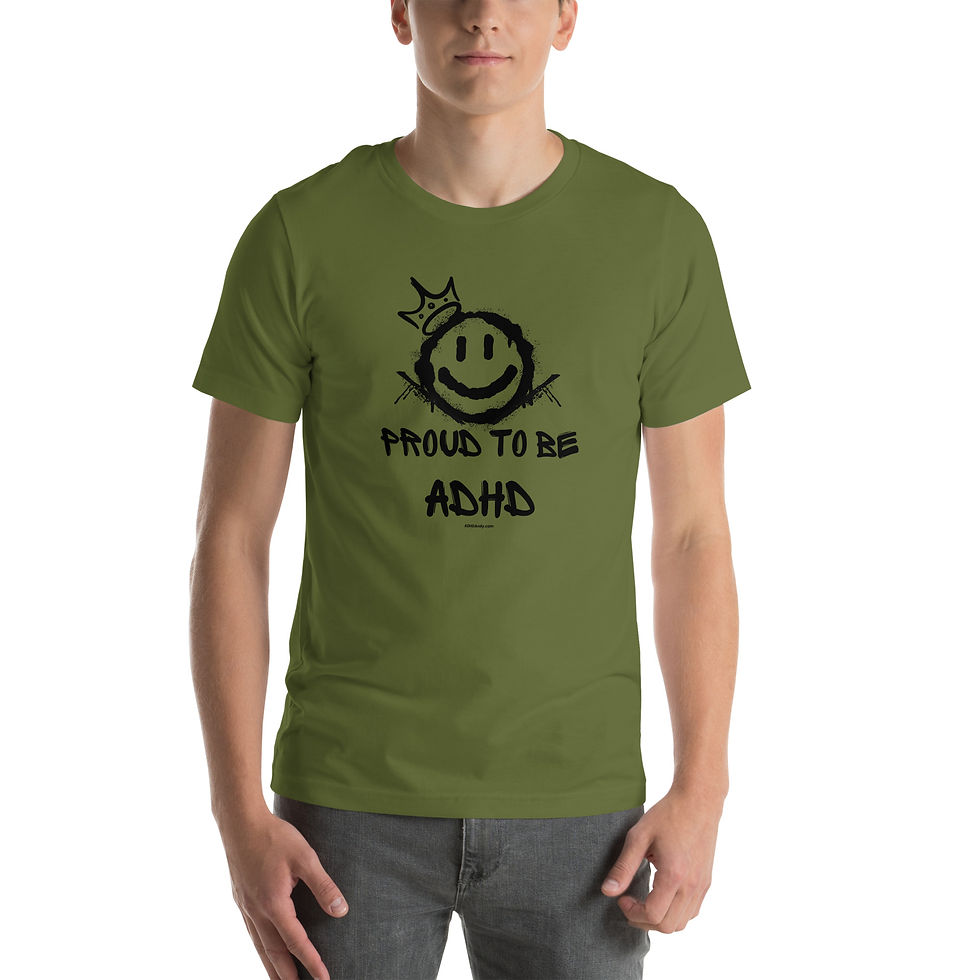 Thumbnail: ADHD and proud face t-shirt