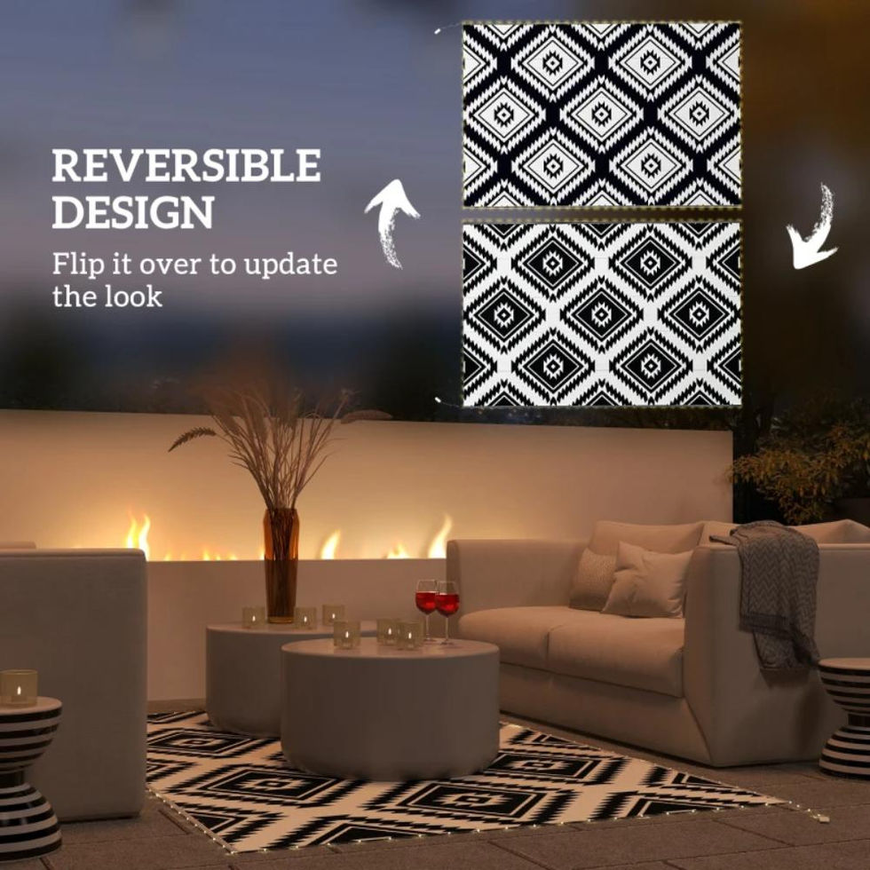 Geometric LED Reversible Outdoor Rug 182 x 274cm a