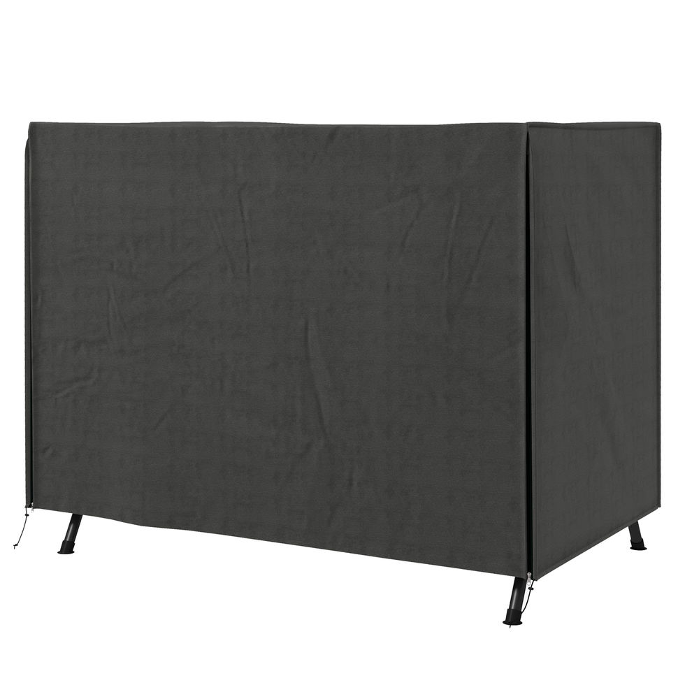 Patio Swing Shelter: Waterproof Oxford Canopy for Outdoor Seating, Dark Grey, A