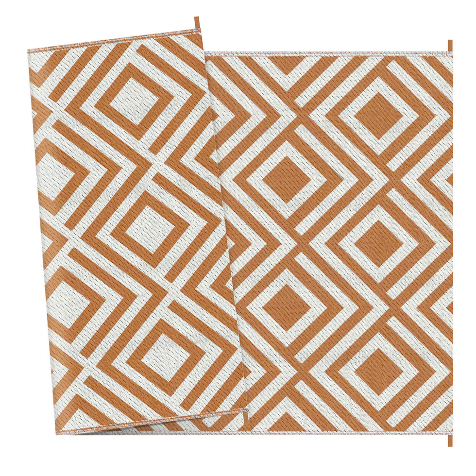 Reversible Outdoor Rug, Waterproof Plastic Straw Mat with Carry Bag and Ground