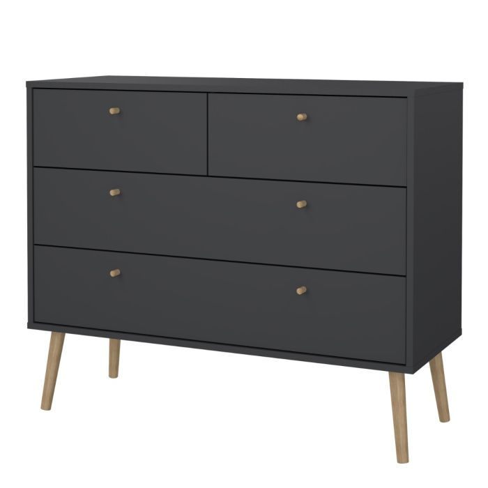 Cumbria Chest 2 + 2 Drawers Dark Grey 1