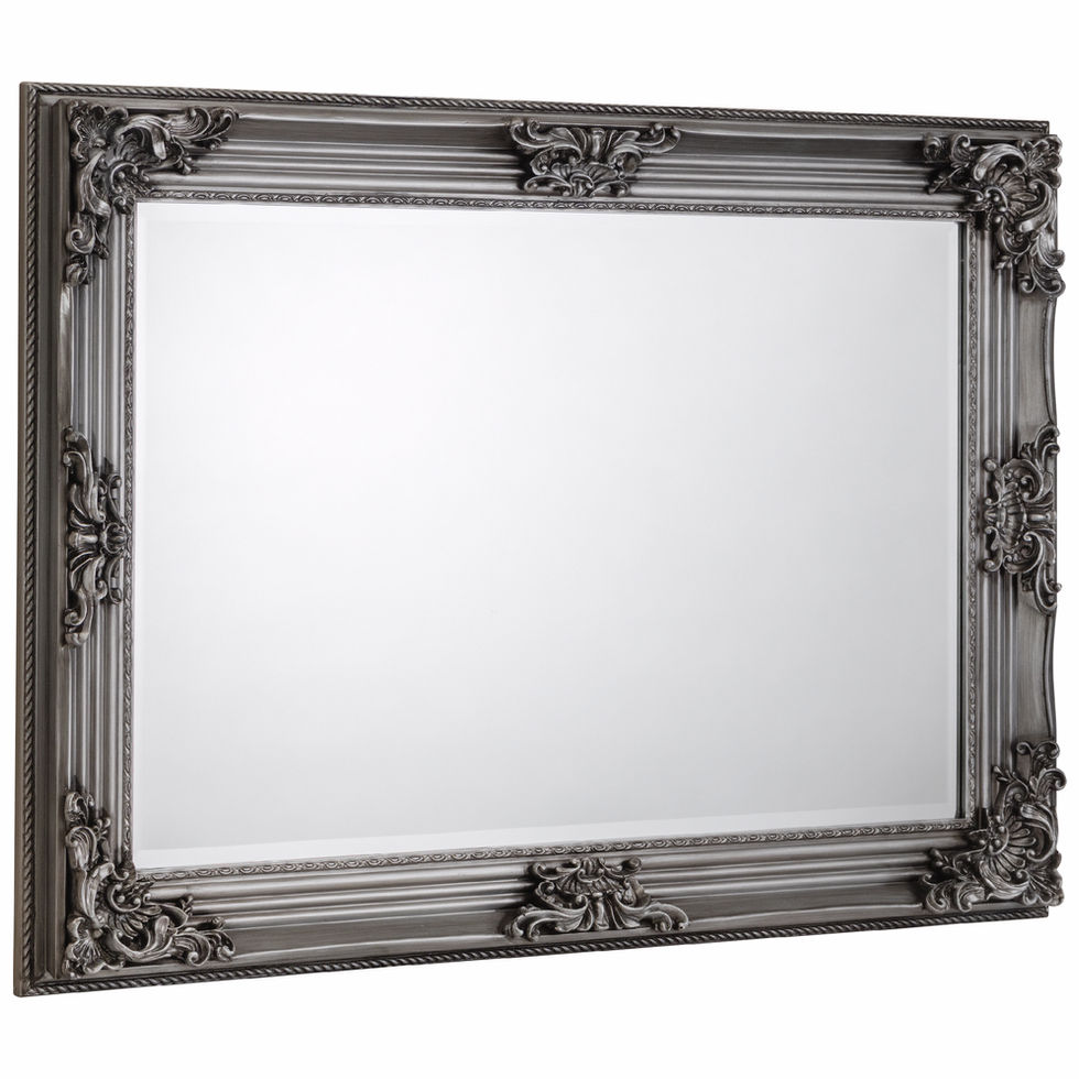 Rococo Pewter Wall Mirror