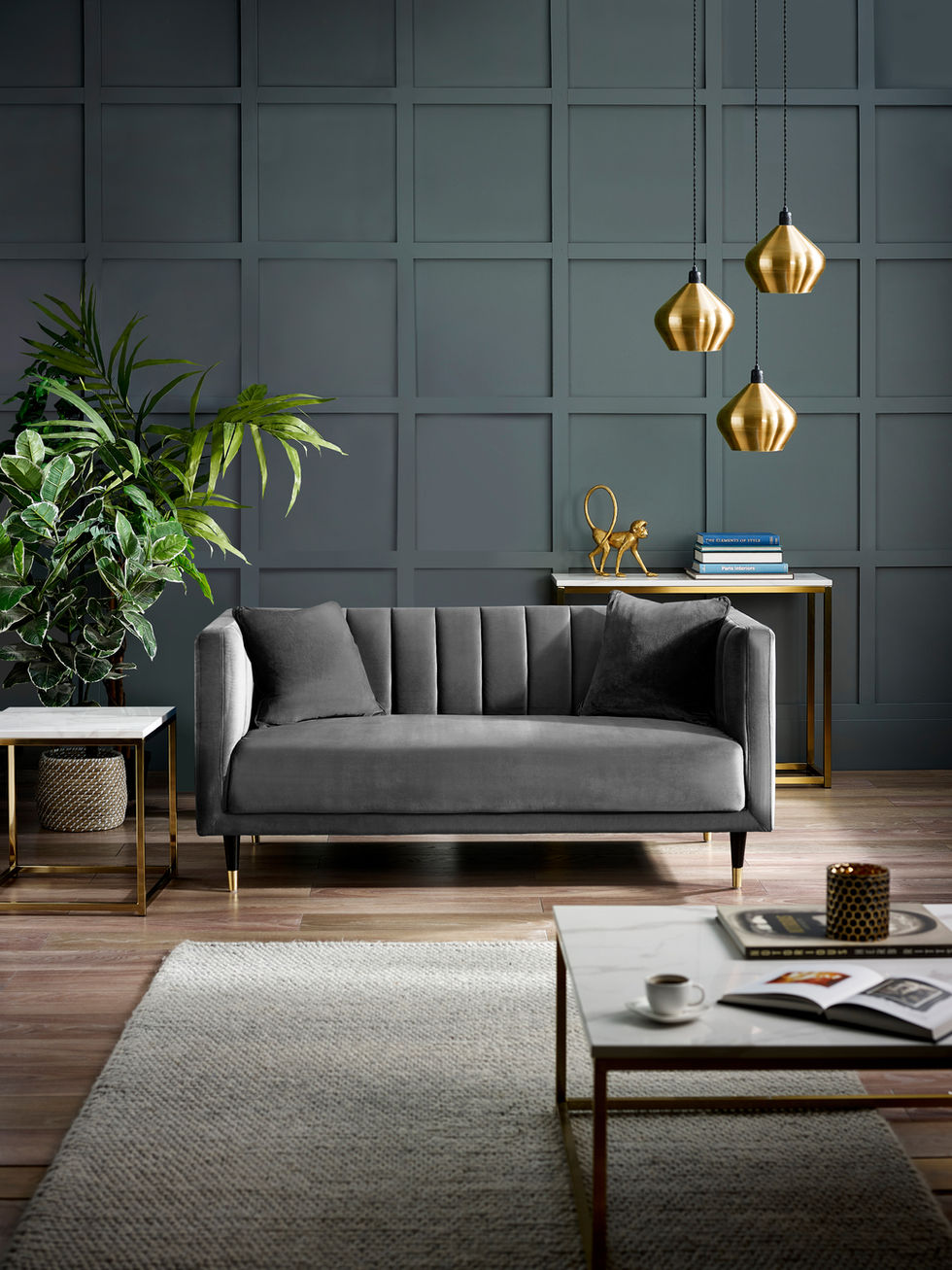 Salma Scalloped Back 2 Seater Sofa 1