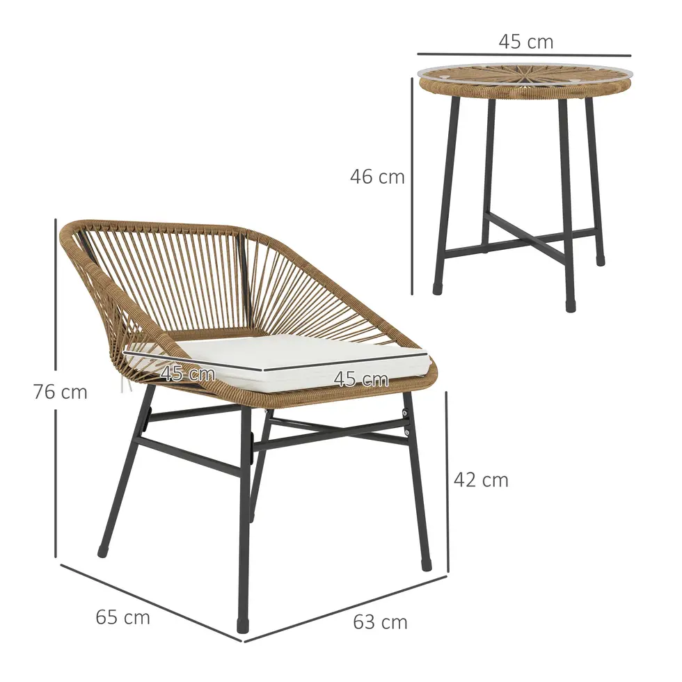 Oasis Rattan Bistro Set