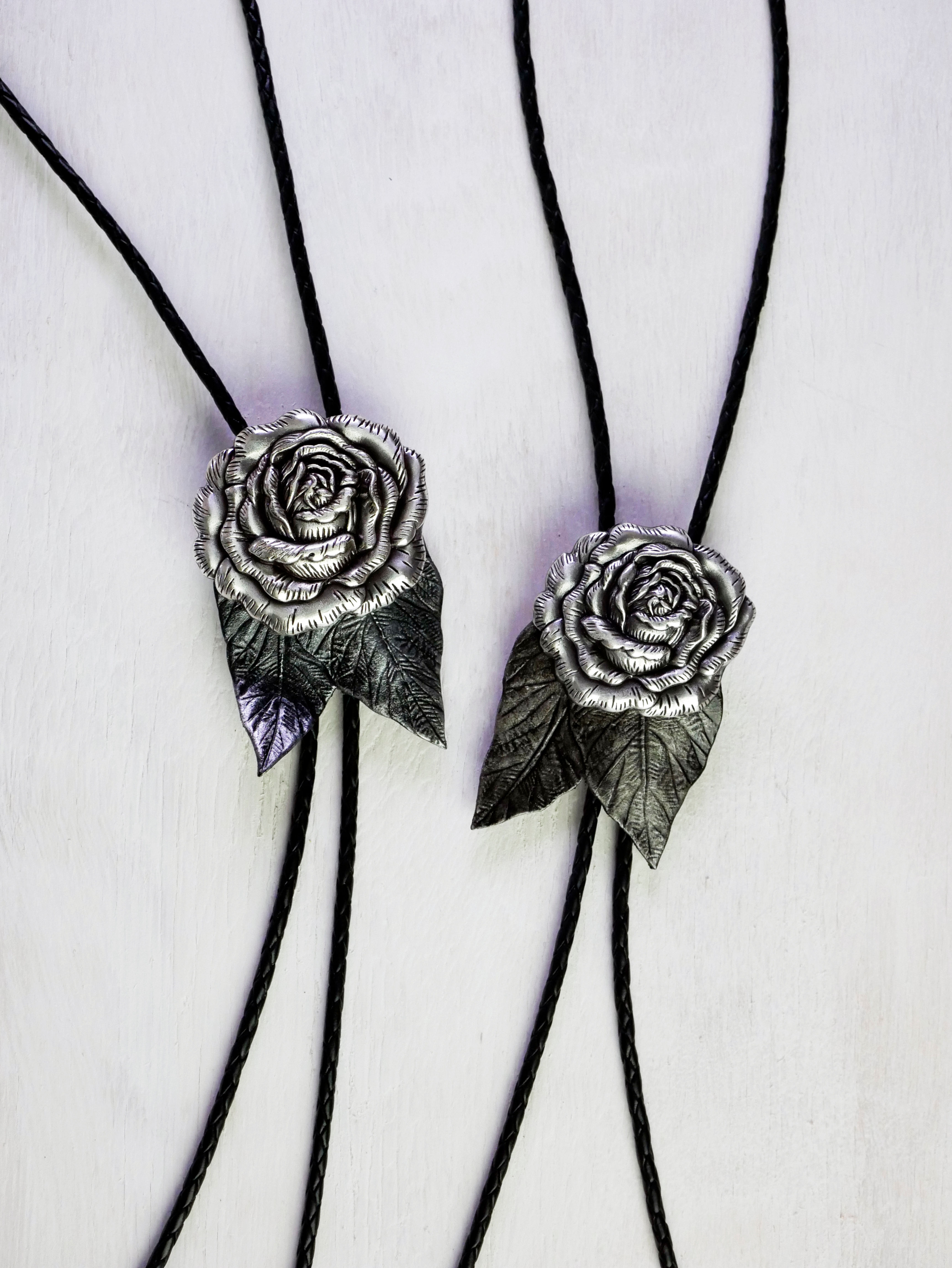 Rose Concho Bolo Tie