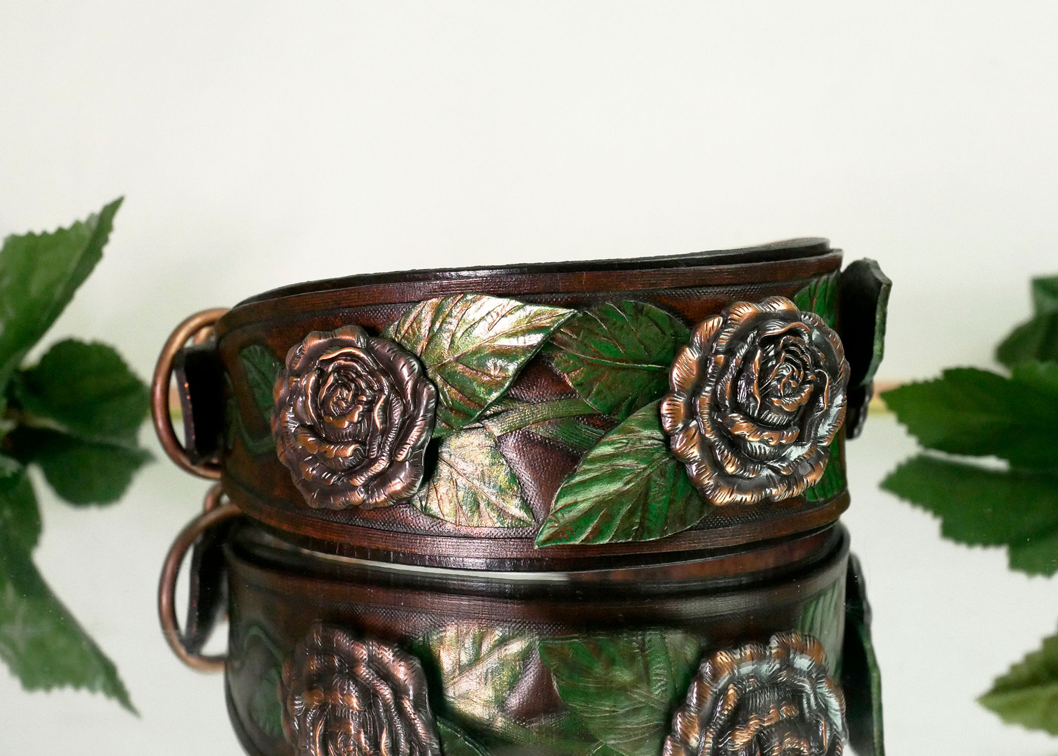 Collar Concho Rosa Cobre