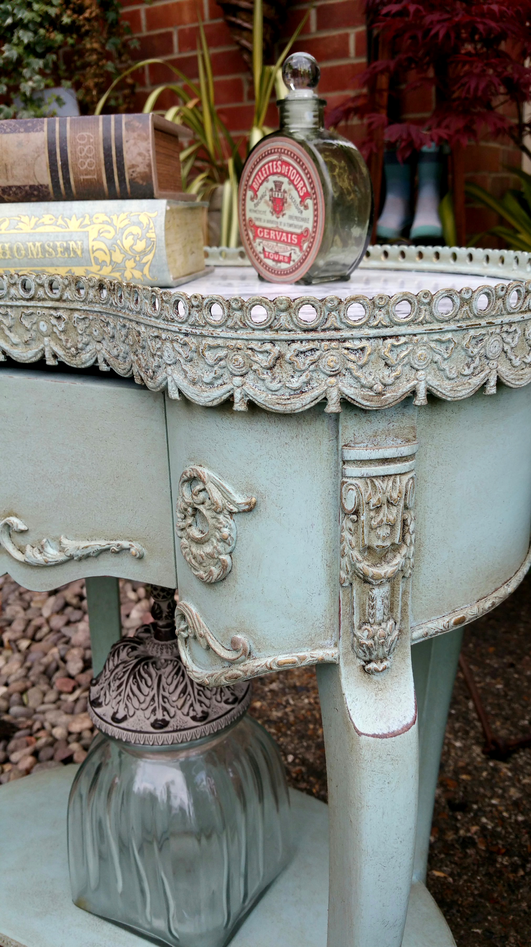 The French Turquoise Side Table