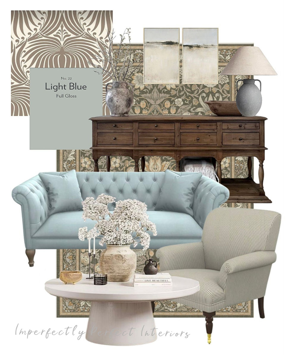 Coastal Caramels mood board home interior styling