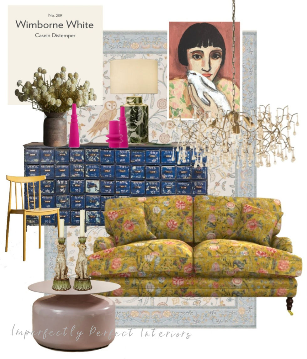 Eclectic Loft mood board home interior styling