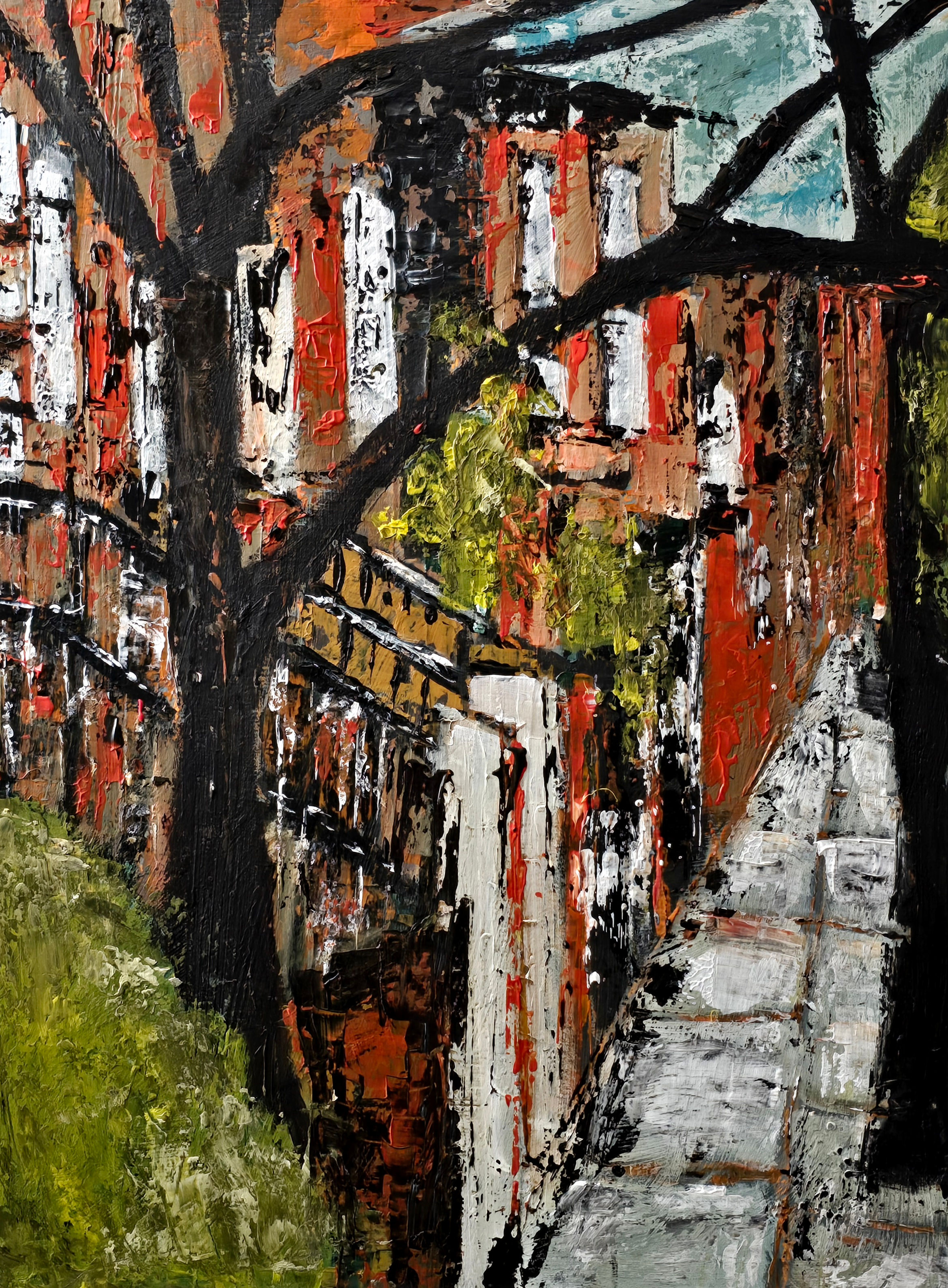 park slope new york street view impressionist art