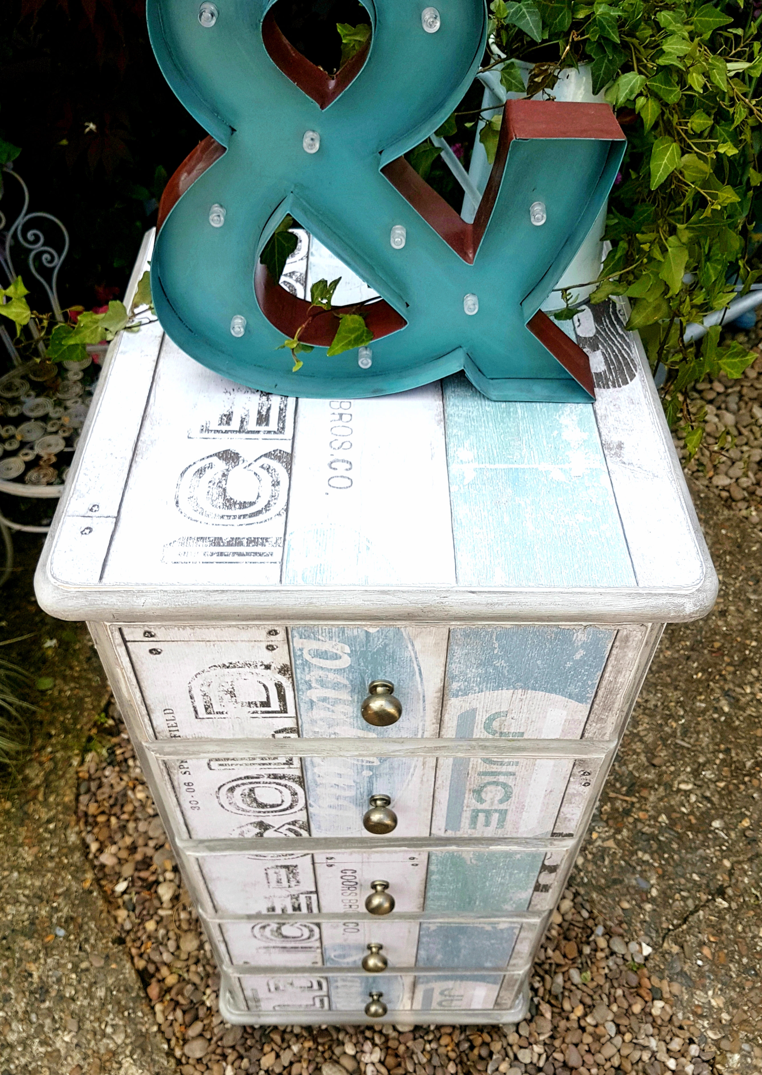 The Surf Decoupaged Tallboy