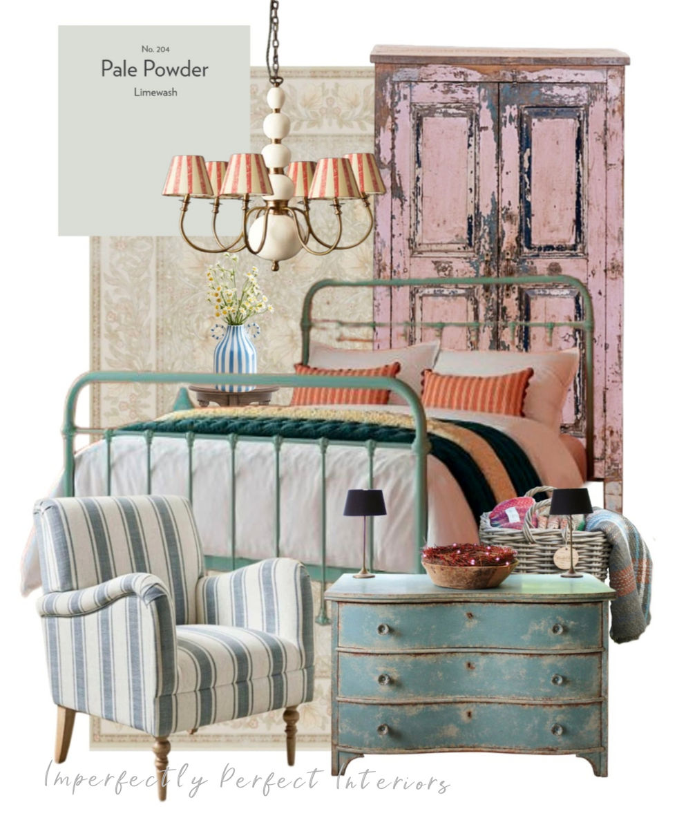 Boho Bedroom mood board home interior styling