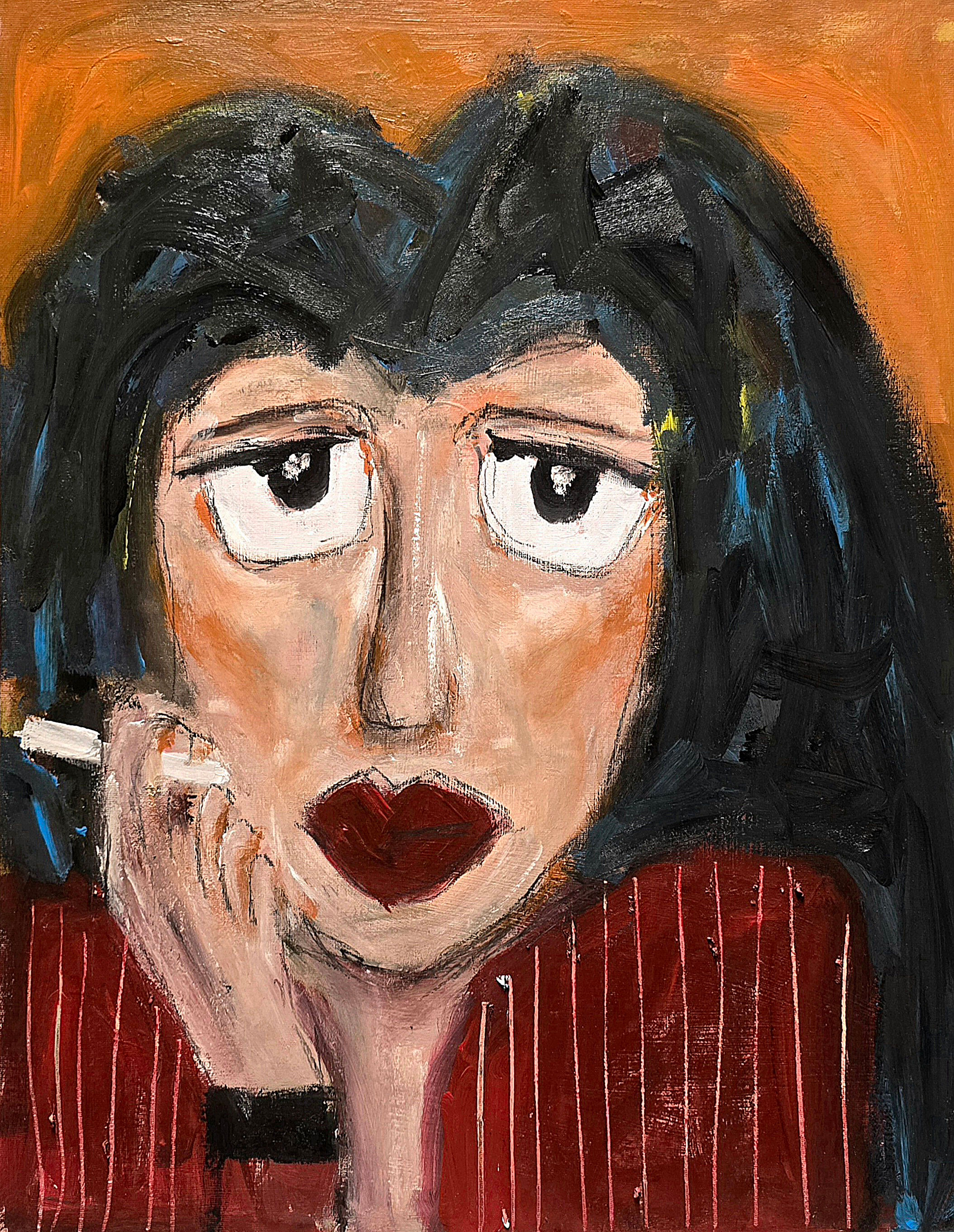 impressionist painting face woman Carmen