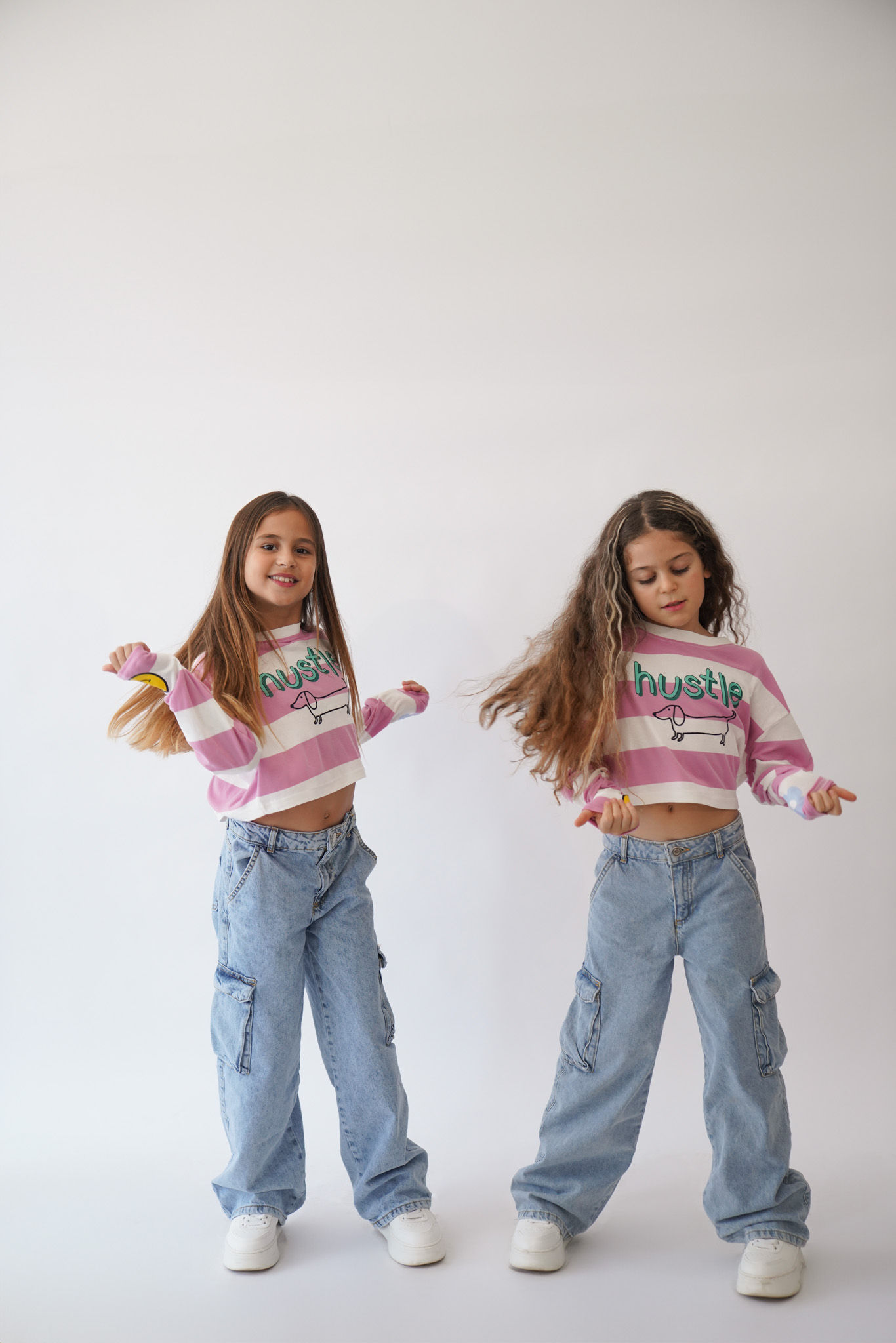 "Hustle Pink-White" Oversize T-shirt