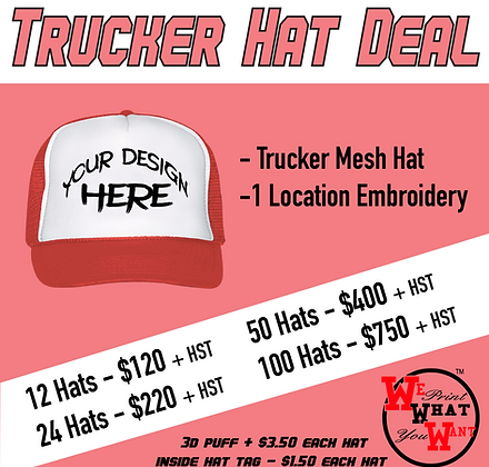 truckers trucker hat hats deal embroidery deals 
