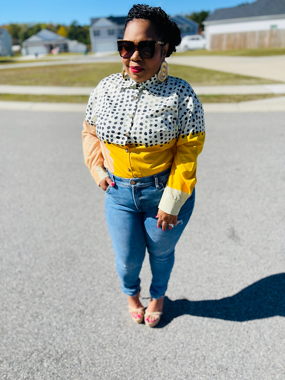 Thumbnail: Divine  Print Collar Top