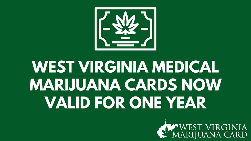West Virginia Medical Marijuana Cards Now Valid for 1 Year