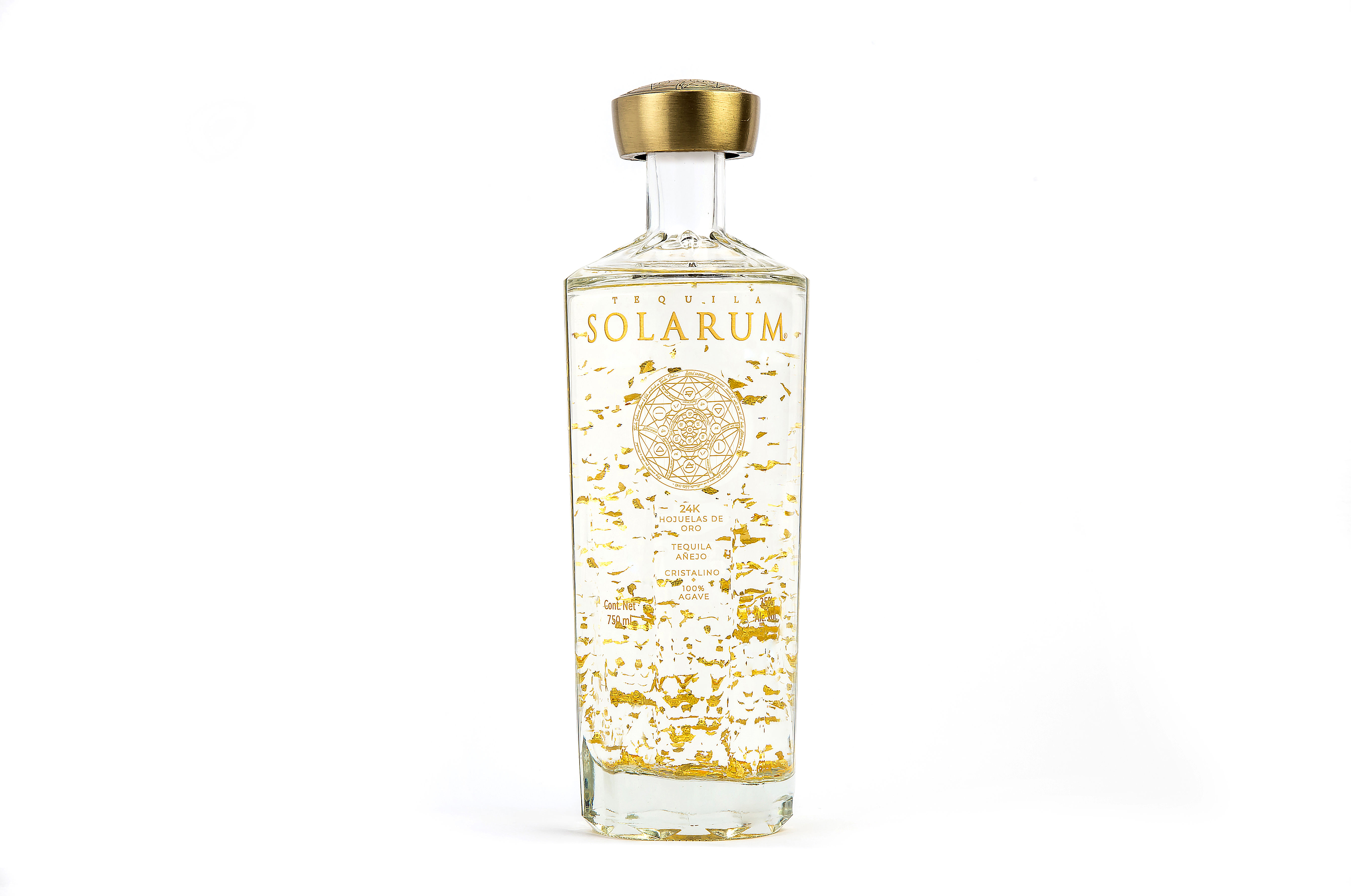 Tequila Solarum Añejo Cristalino 100% Agave azul tequilina Weber