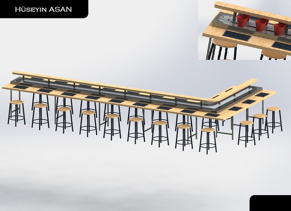 Suşi / Restoran / Mağaza Sunum Konveyörleri