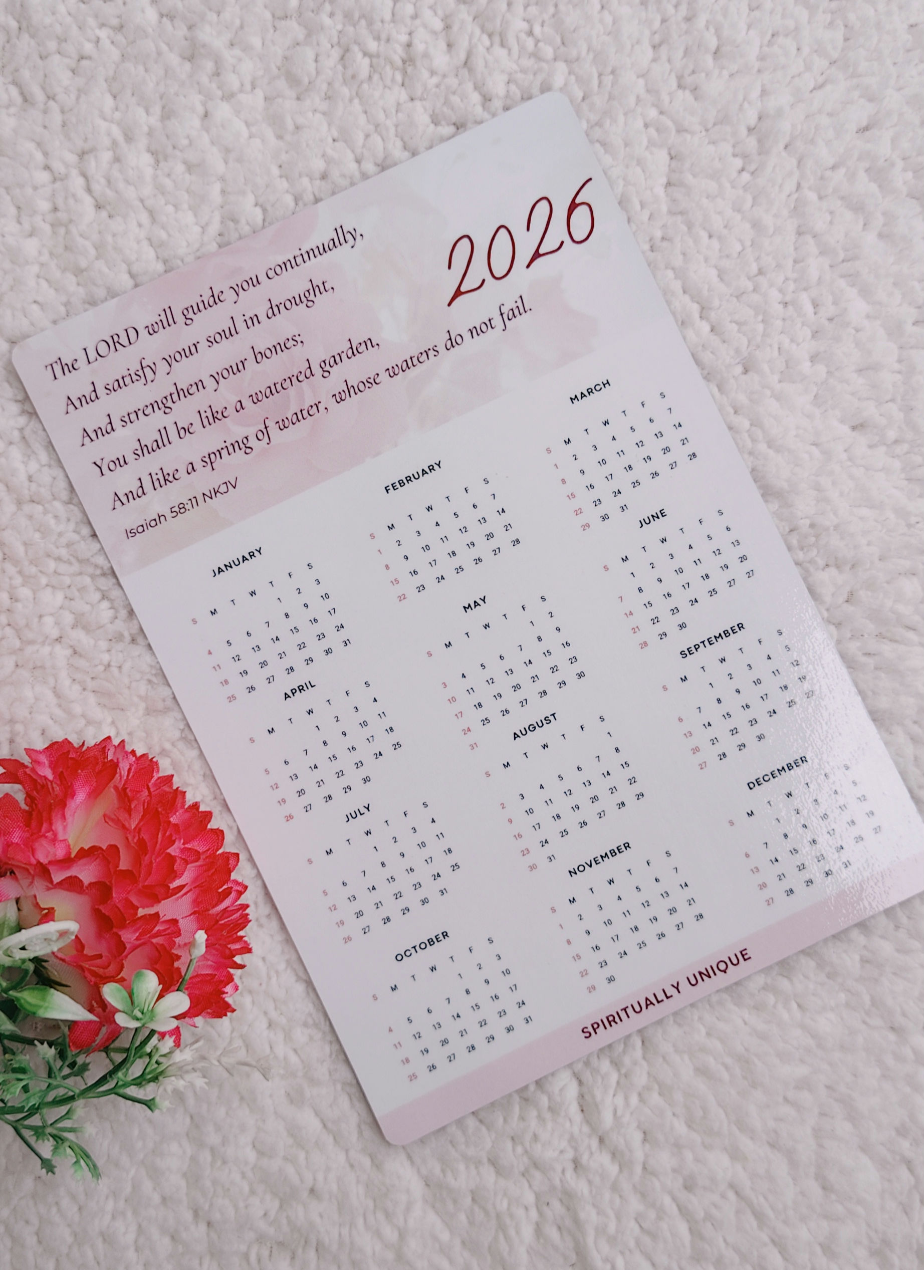 Rooted in His Promises - 2026 A5 Yearly Magnetic Calendar