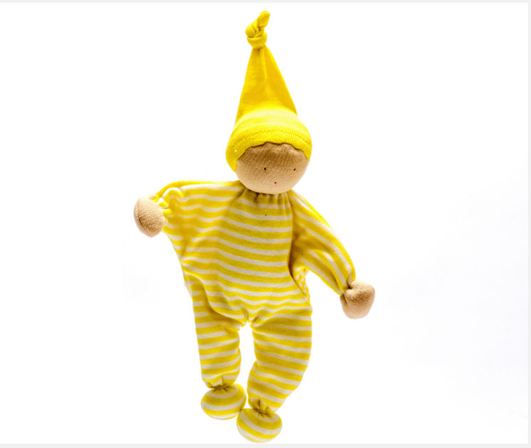 Cotton Baby Comforter in Yellow Stripes