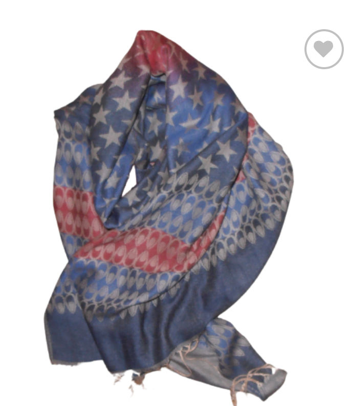 Star & Oval Ethnic Pattered Scarf