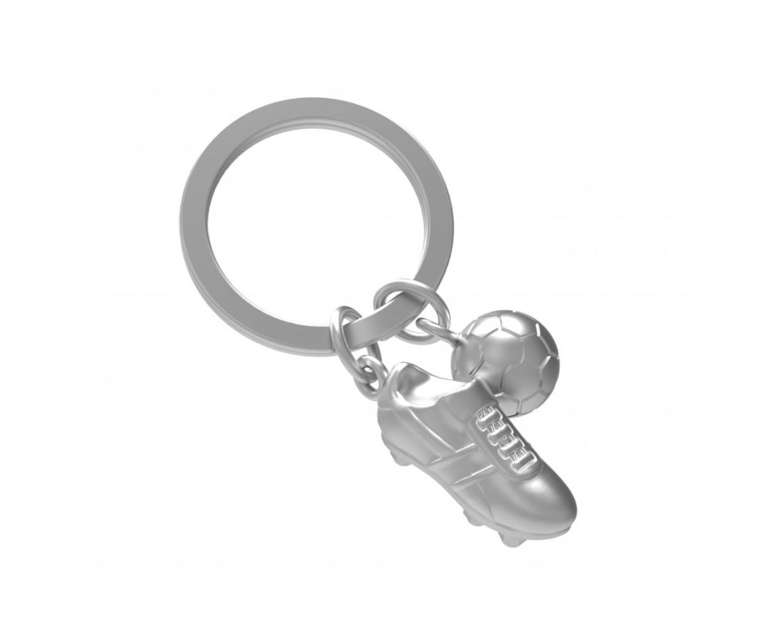 Silver Football & Shoe Keyring