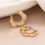 Thumbnail: Retro Flower Hoop Earrings