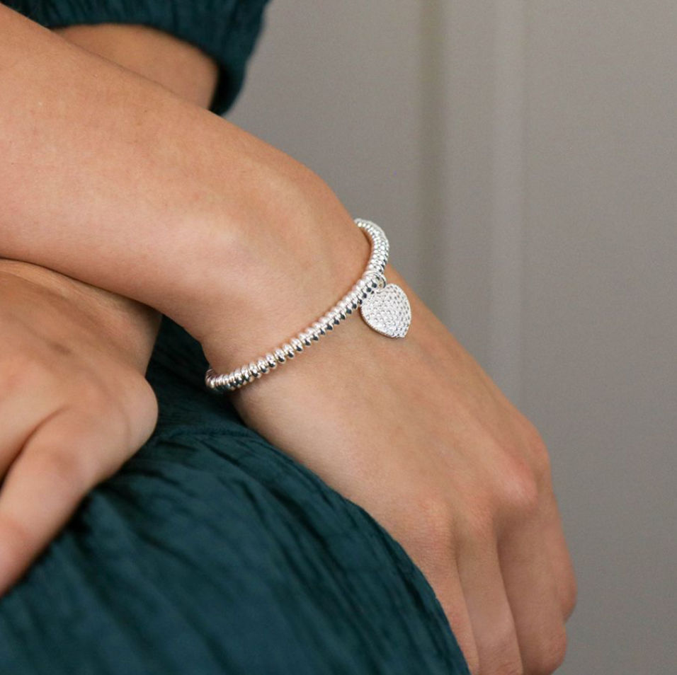 Crystal Rounded Heart Bracelet