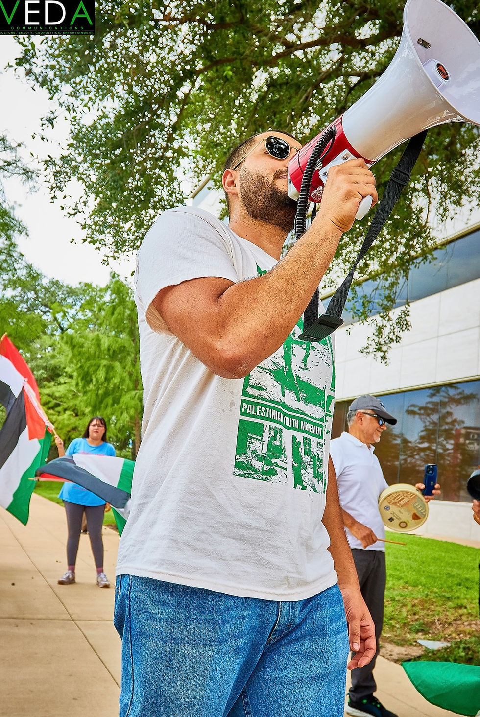 HOUSTON PROTEST: PALESTINIAN YOUTH MOVEMENT A DAY OF RAGE | VEDA WORLD NEWS | PHOTO BY MICHAEL THERVIL