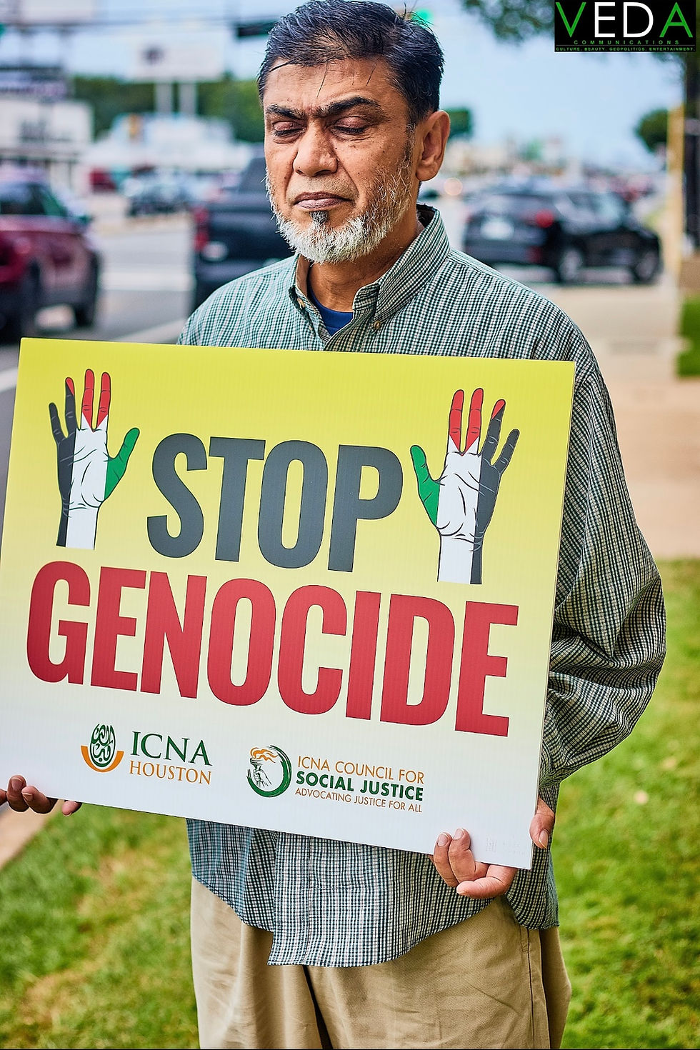 HOUSTON PROTEST: PALESTINIAN YOUTH MOVEMENT A DAY OF RAGE | VEDA WORLD NEWS | PHOTO BY MICHAEL THERVIL