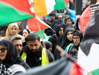 Mórshiúl bliantúil Muharram 2025 i mBaile Átha Cliath. Grianghraf le Sam Boal / Collins