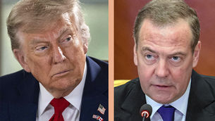 TRUMP PROVOKES NUCLEAR ESCALATION WITH RUSSIA | PHOTO BY THE WHITE HOUSE (LEFT) TASS (RIGHT)